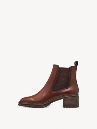 Tamaris Leder Chelsea Boot - Braun