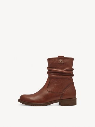 Tamaris Lederstiefelette - Braun Tamaris Lederstiefelette - Braun