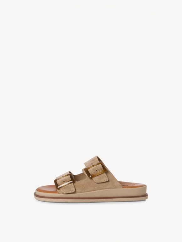 Tamaris Lederpantolette - Beige