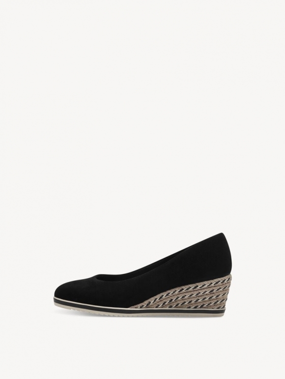 Tamaris Lederkeilpumps - Schwarz Tamaris Lederkeilpumps - Schwarz