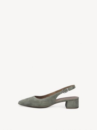 Tamaris Lederslingpumps - Grün Tamaris Lederslingpumps - Grün