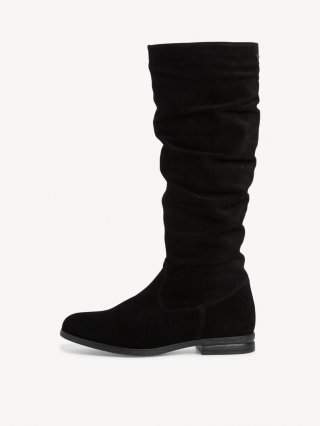 Tamaris Lederstiefel - Schwarz Tamaris Lederstiefel - Schwarz