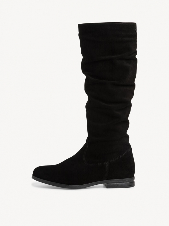 Tamaris Lederstiefel - Schwarz Tamaris Lederstiefel - Schwarz