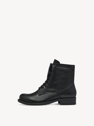 Tamaris Lederstiefelette - Schwarz Tamaris Lederstiefelette - Schwarz