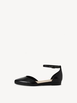 Tamaris Lederballerina - Schwarz Tamaris Lederballerina - Schwarz