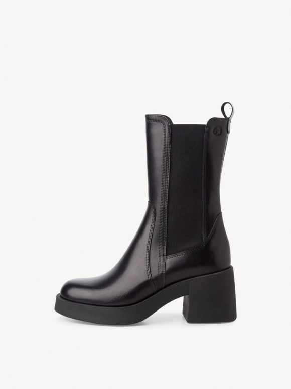 Tamaris Leder Chelsea Boot - Schwarz Tamaris Leder Chelsea Boot - Schwarz