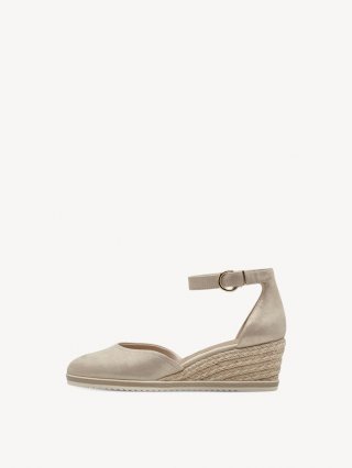 Tamaris Lederkeilpumps - Beige