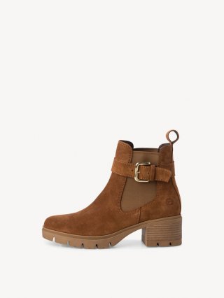 Tamaris Leder Chelsea Boot - Braun Tamaris Leder Chelsea Boot - Braun