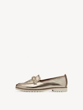 Tamaris Lederslipper - Metallic