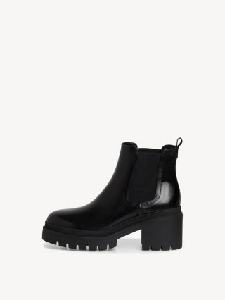 Tamaris Leder Chelsea Boot - Schwarz Tamaris Leder Chelsea Boot - Schwarz