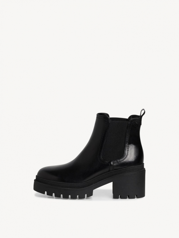 Tamaris Leder Chelsea Boot - Schwarz Tamaris Leder Chelsea Boot - Schwarz