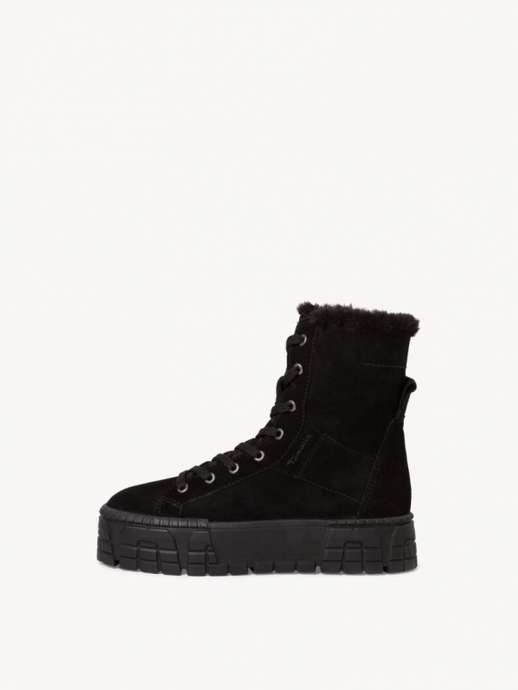 Tamaris Lederstiefelette - Schwarz Warmfutter Tamaris Lederstiefelette - Schwarz Warmfutter