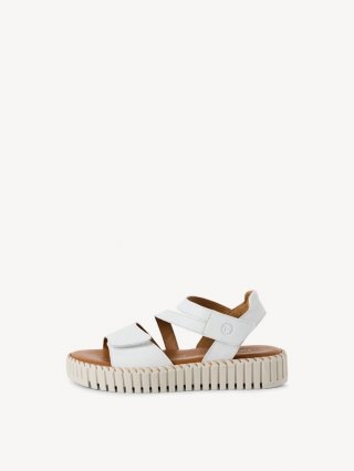 Tamaris Ledersandalette - Weiß