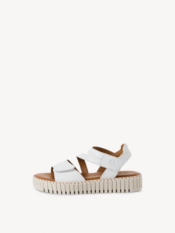 Tamaris Ledersandalette - Weiß
