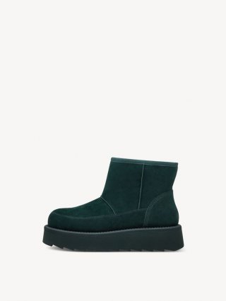 Tamaris Lederstiefelette - Grün Warmfutter Tamaris Lederstiefelette - Grün Warmfutter