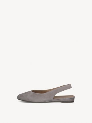 Tamaris Lederslingballerinas - Beige