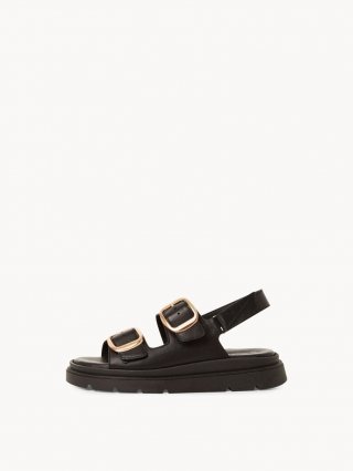 Tamaris Ledersandalette - Schwarz