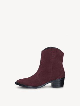 Tamaris Lederstiefelette - Rot Tamaris Lederstiefelette - Rot