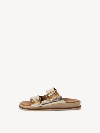 Tamaris Lederpantolette - Gold Tamaris Lederpantolette - Gold