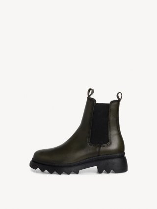 Tamaris Leder Chelsea Boot - Grün Tamaris Leder Chelsea Boot - Grün