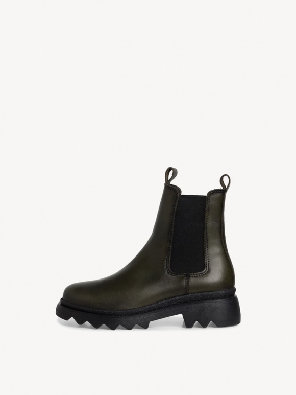Tamaris Leder Chelsea Boot - Grün Tamaris Leder Chelsea Boot - Grün