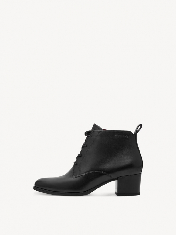 Tamaris Lederstiefelette - Schwarz Tamaris Lederstiefelette - Schwarz