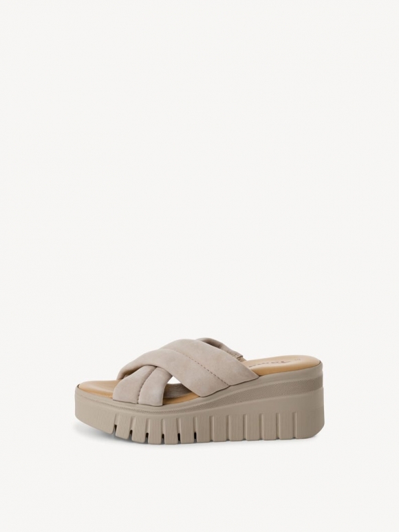 Tamaris Lederpantolette - Beige Tamaris Lederpantolette - Beige