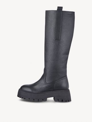 Tamaris Lederstiefel - Schwarz Tamaris Lederstiefel - Schwarz