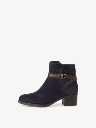 Tamaris Lederstiefelette - Blau Tamaris Lederstiefelette - Blau