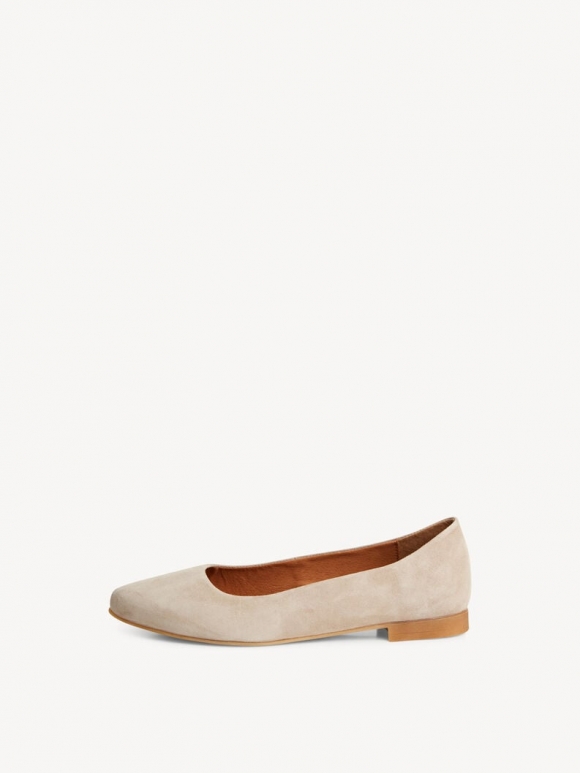 Tamaris Lederballerina - Beige