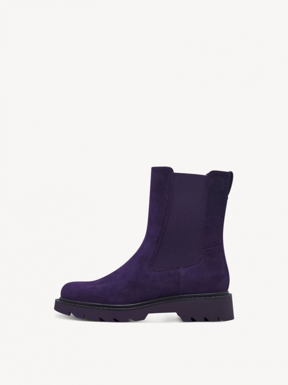 Tamaris Leder Chelsea Boot - Lila Tamaris Leder Chelsea Boot - Lila
