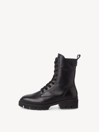 Tamaris Lederstiefelette - Schwarz Tamaris Lederstiefelette - Schwarz