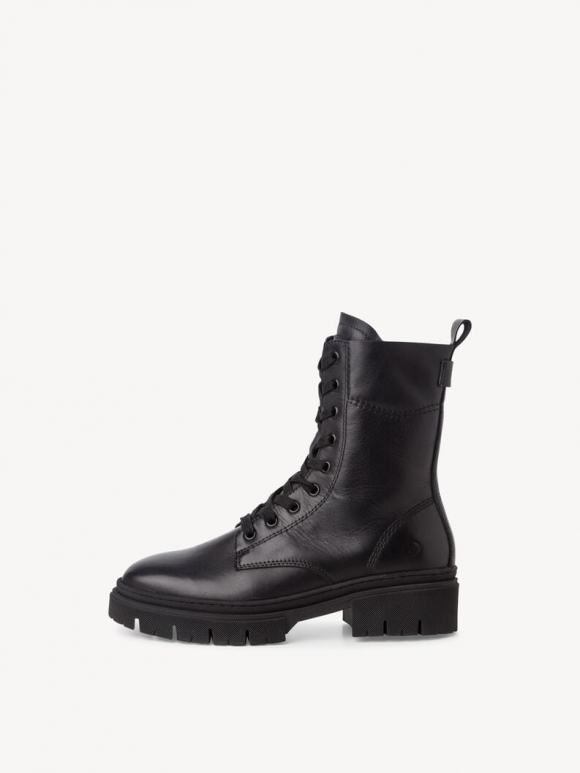 Tamaris Lederstiefelette - Schwarz Tamaris Lederstiefelette - Schwarz