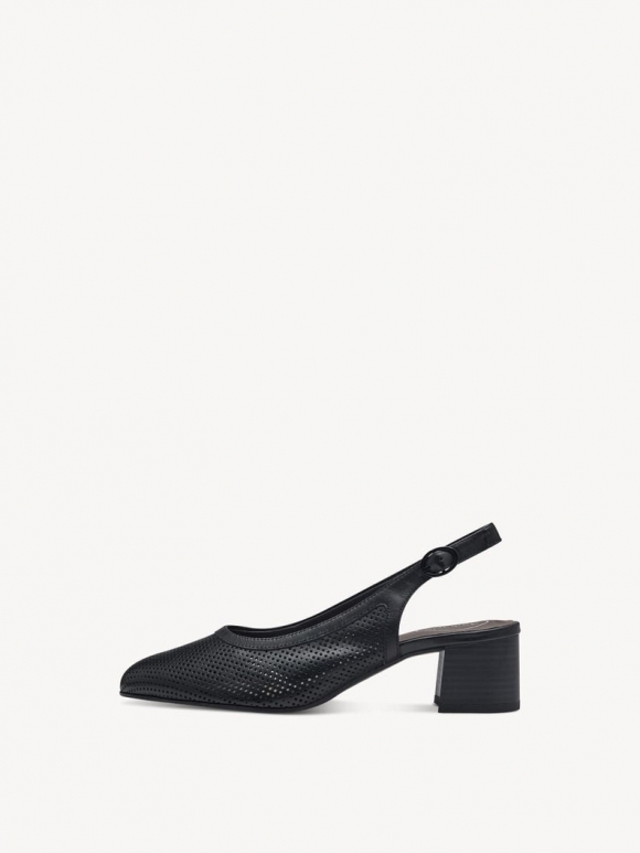 Tamaris Lederslingpumps - Schwarz