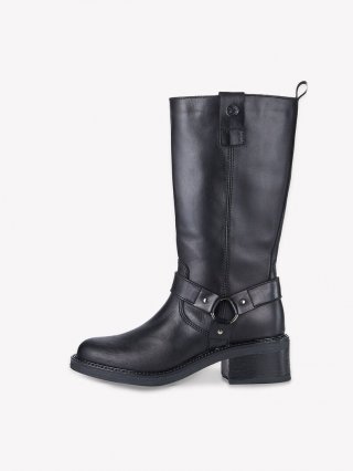 Tamaris Lederstiefelette - Schwarz Tamaris Lederstiefelette - Schwarz