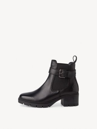 Tamaris Leder Chelsea Boot - Schwarz Tamaris Leder Chelsea Boot - Schwarz