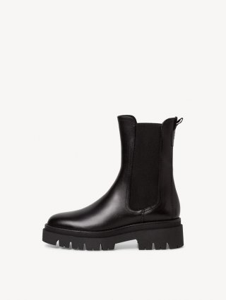 Tamaris Leder Chelsea Boot - Schwarz Tamaris Leder Chelsea Boot - Schwarz