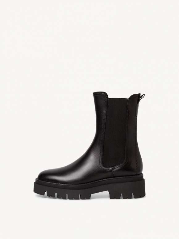 Tamaris Leder Chelsea Boot - Schwarz Tamaris Leder Chelsea Boot - Schwarz