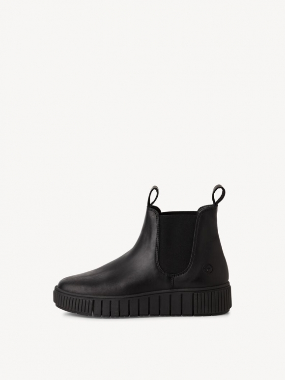 Tamaris Leder Chelsea Boot - Schwarz Tamaris Leder Chelsea Boot - Schwarz