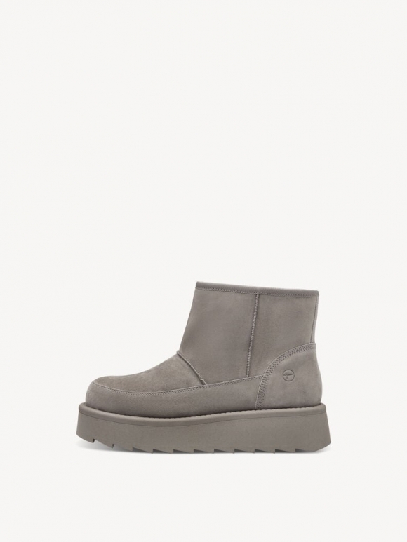 Tamaris Lederstiefelette - Grau Warmfutter Tamaris Lederstiefelette - Grau Warmfutter