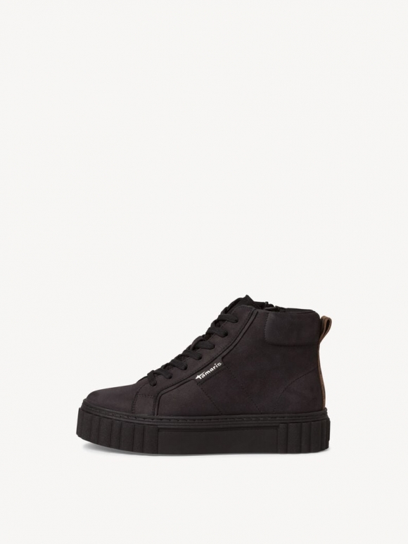 Tamaris Lederstiefelette - Schwarz Tamaris Lederstiefelette - Schwarz