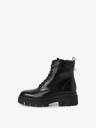Tamaris Lederstiefelette - Schwarz