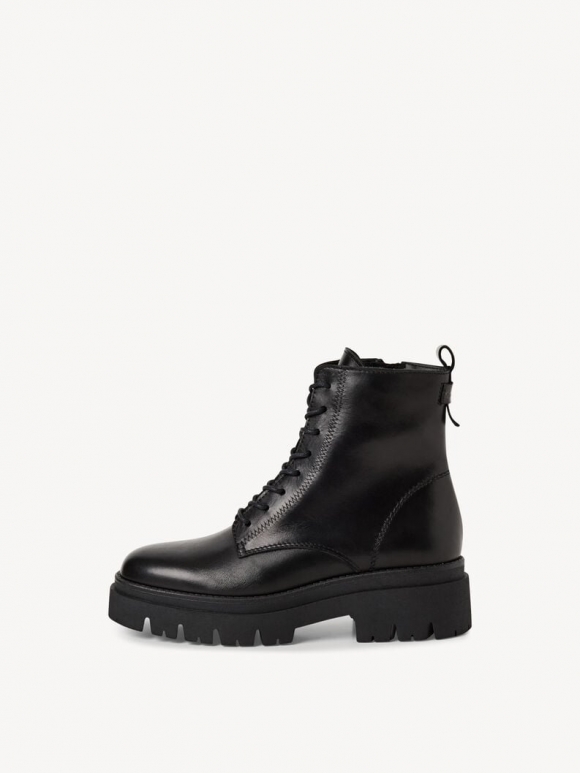 Tamaris Lederstiefelette - Schwarz