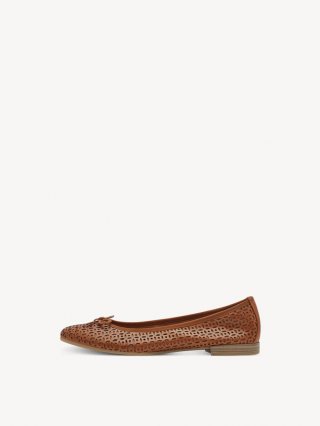 Tamaris Lederballerina - Braun Tamaris Lederballerina - Braun