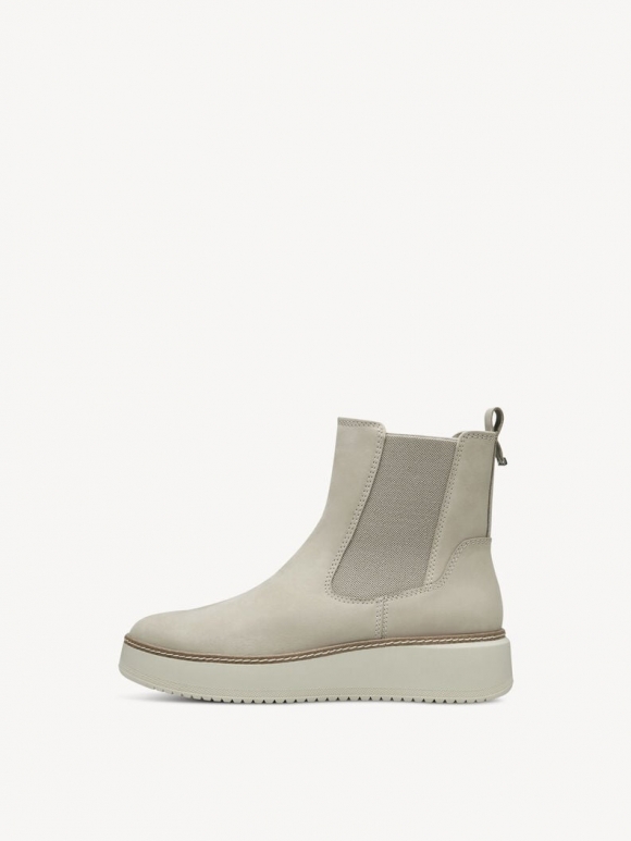 Tamaris Leder Chelsea Boot - Beige Tamaris Leder Chelsea Boot - Beige
