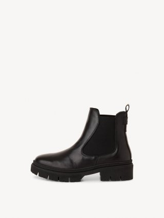 Tamaris Leder Chelsea Boot - Schwarz