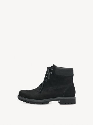 Tamaris Lederstiefelette - Schwarz Tamaris Lederstiefelette - Schwarz