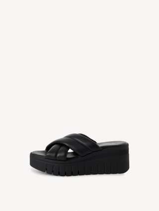 Tamaris Lederpantolette - Schwarz Tamaris Lederpantolette - Schwarz