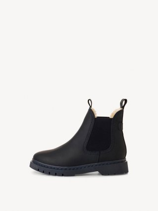 Tamaris Lederstiefelette - Blau Warmfutter Tamaris Lederstiefelette - Blau Warmfutter