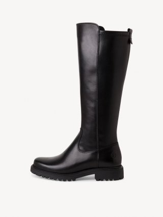 Tamaris Lederstiefel - Schwarz Tamaris Lederstiefel - Schwarz
